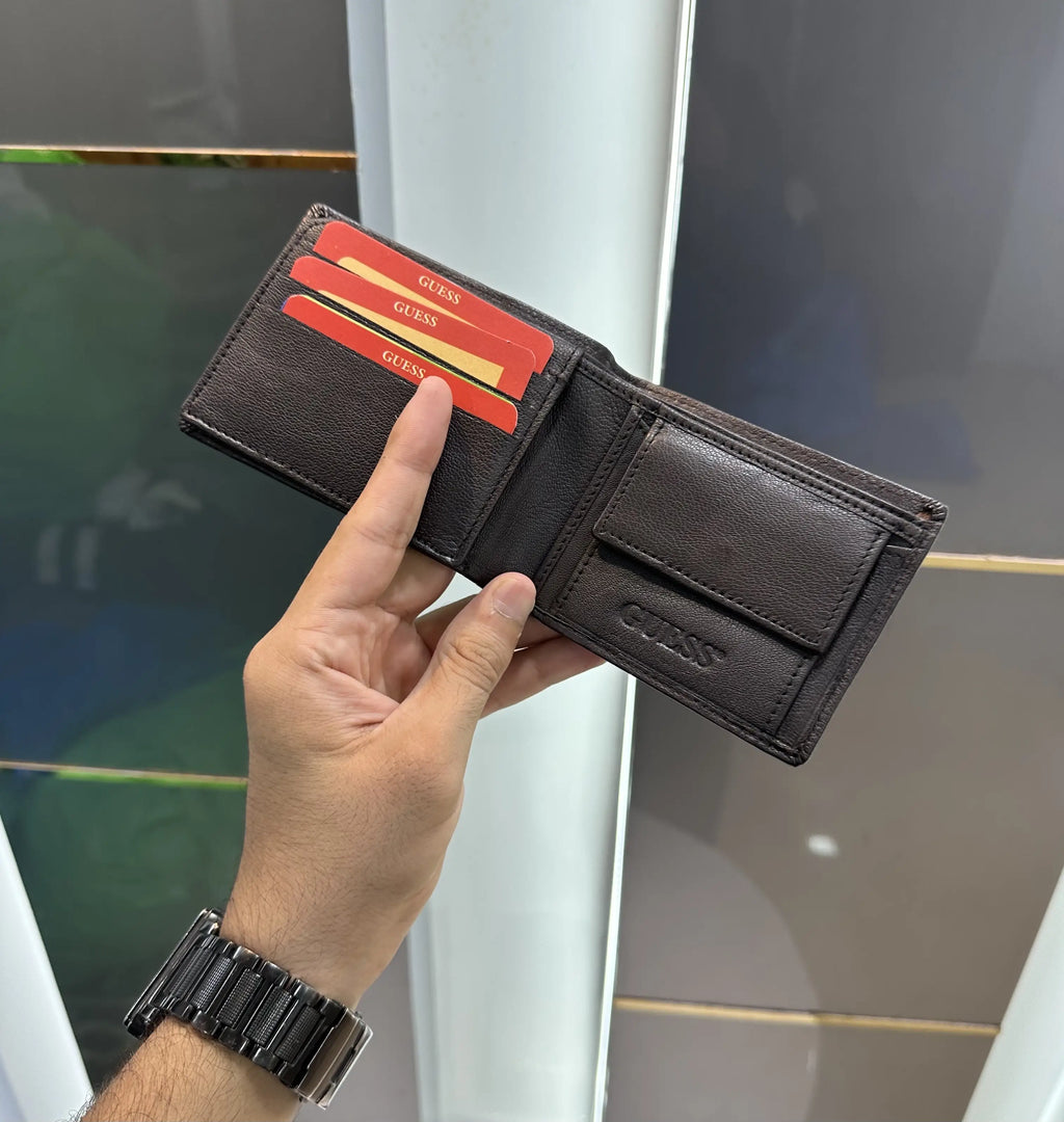 Gues s Premium Wallet Brown With Box gs120