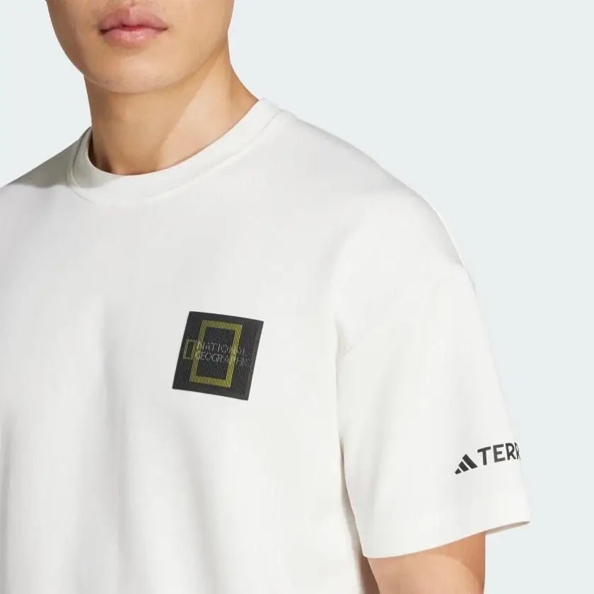 Adidas Cream Printed Premium Classic T-Shirt Secondary image