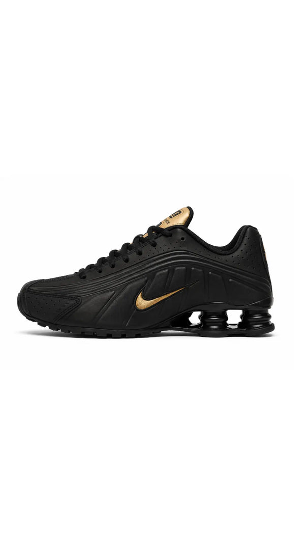 Nike_Shox R4 Black Metallic Gold