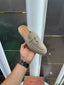 Loro_Piana Key Lock Slip-Ons Beige