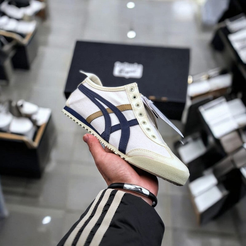 Onitsuka Tiger Slip On Cream Blue