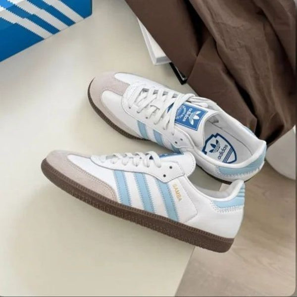 Adidass Samba Leather Sky Blue Mens