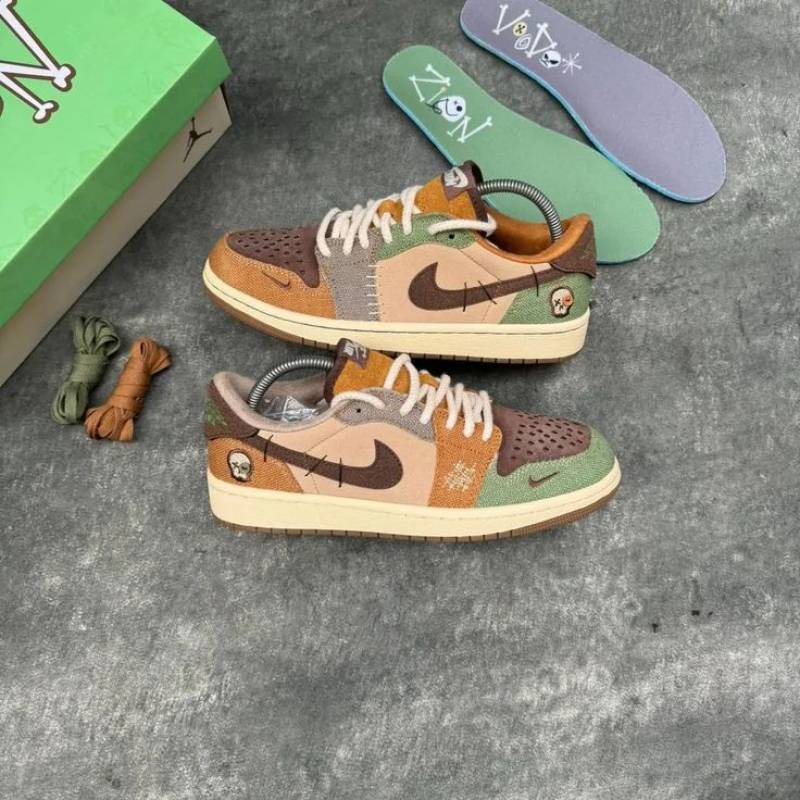 Air Jordan 1 Retro Low OG Zion Williamson Voodoo shoes.