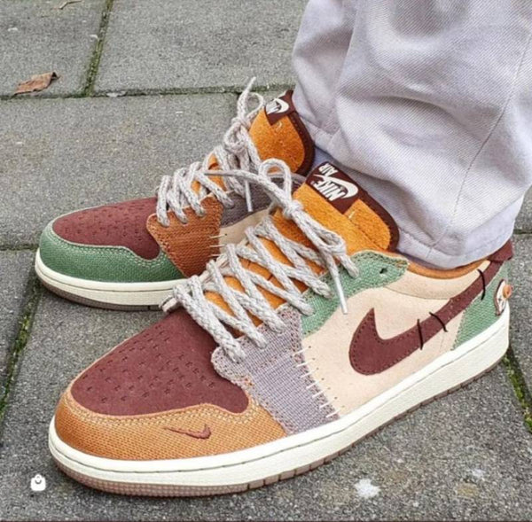 Air Jordan 1 Retro Low OG Zion Williamson Voodoo shoes.