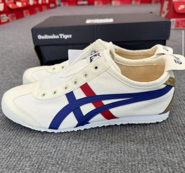 ONITSUKA TIGER MEXICO 66 MULTI GOLD SLIP ON 1ST LETHER QUALITY