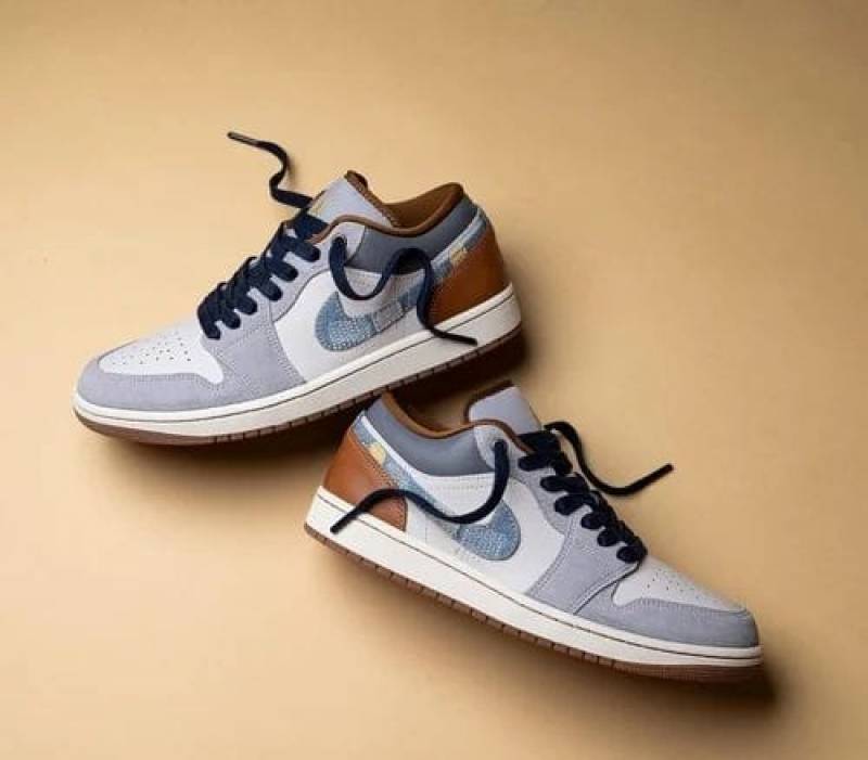 AIR JORDAN RETRO 1 LOW REPAIRED DENIMsSwoosh Fix