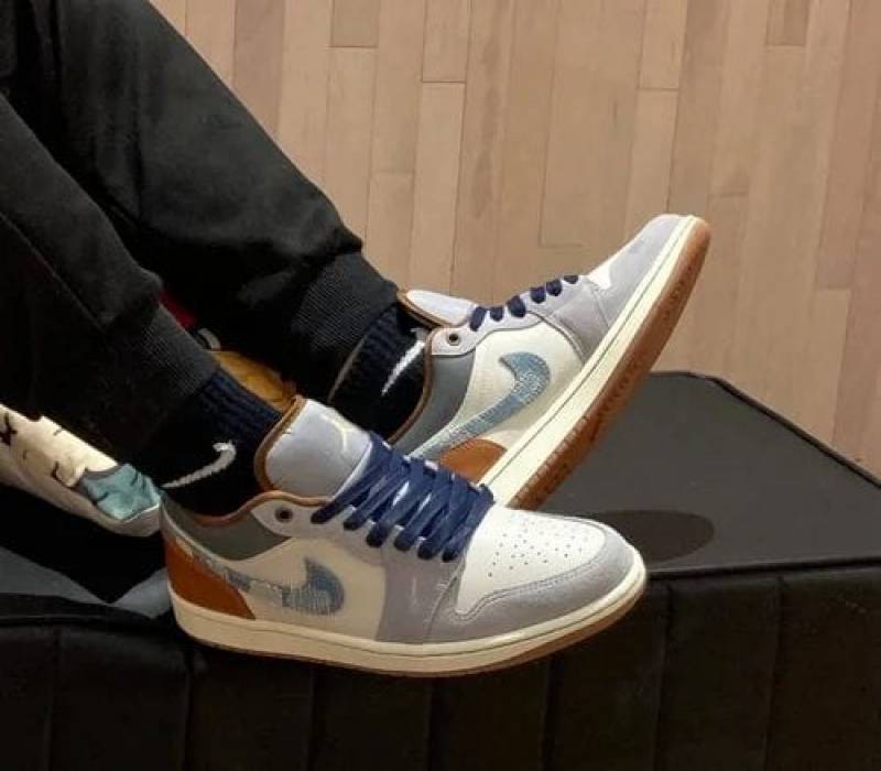 AIR JORDAN RETRO 1 LOW REPAIRED DENIMsSwoosh Fix