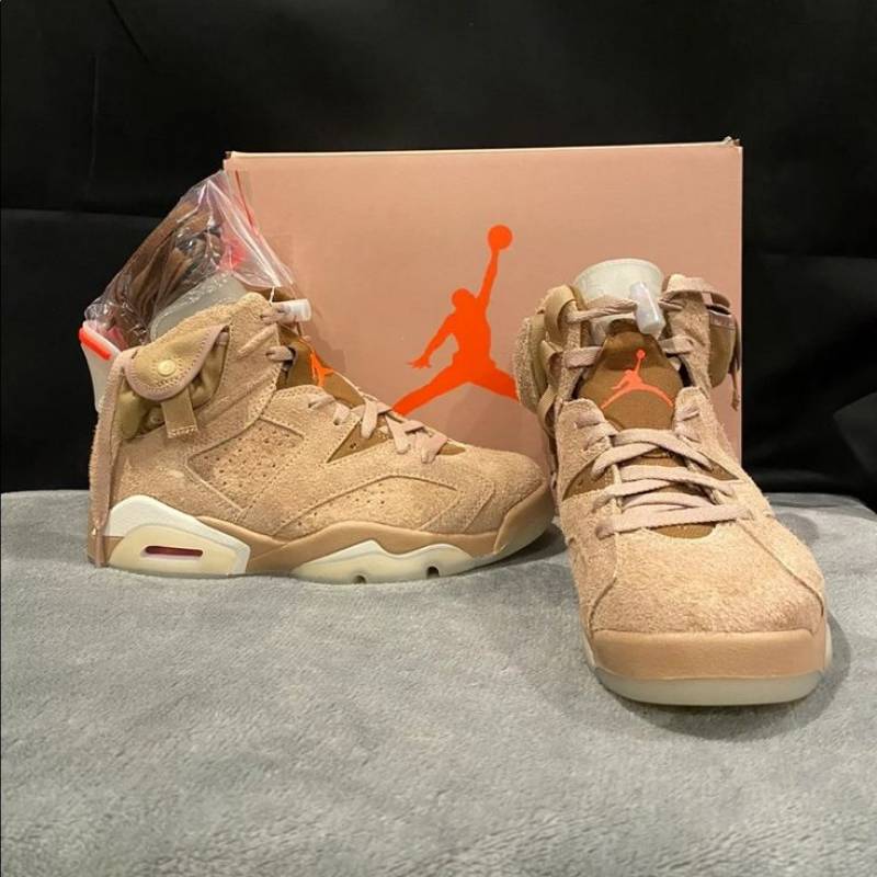 Travis Scott x Air Jordan 6 Retro British Khaki Sample