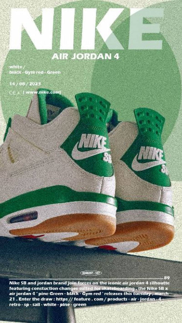 SB x Air Jordan 4 Retro SP Pine Green