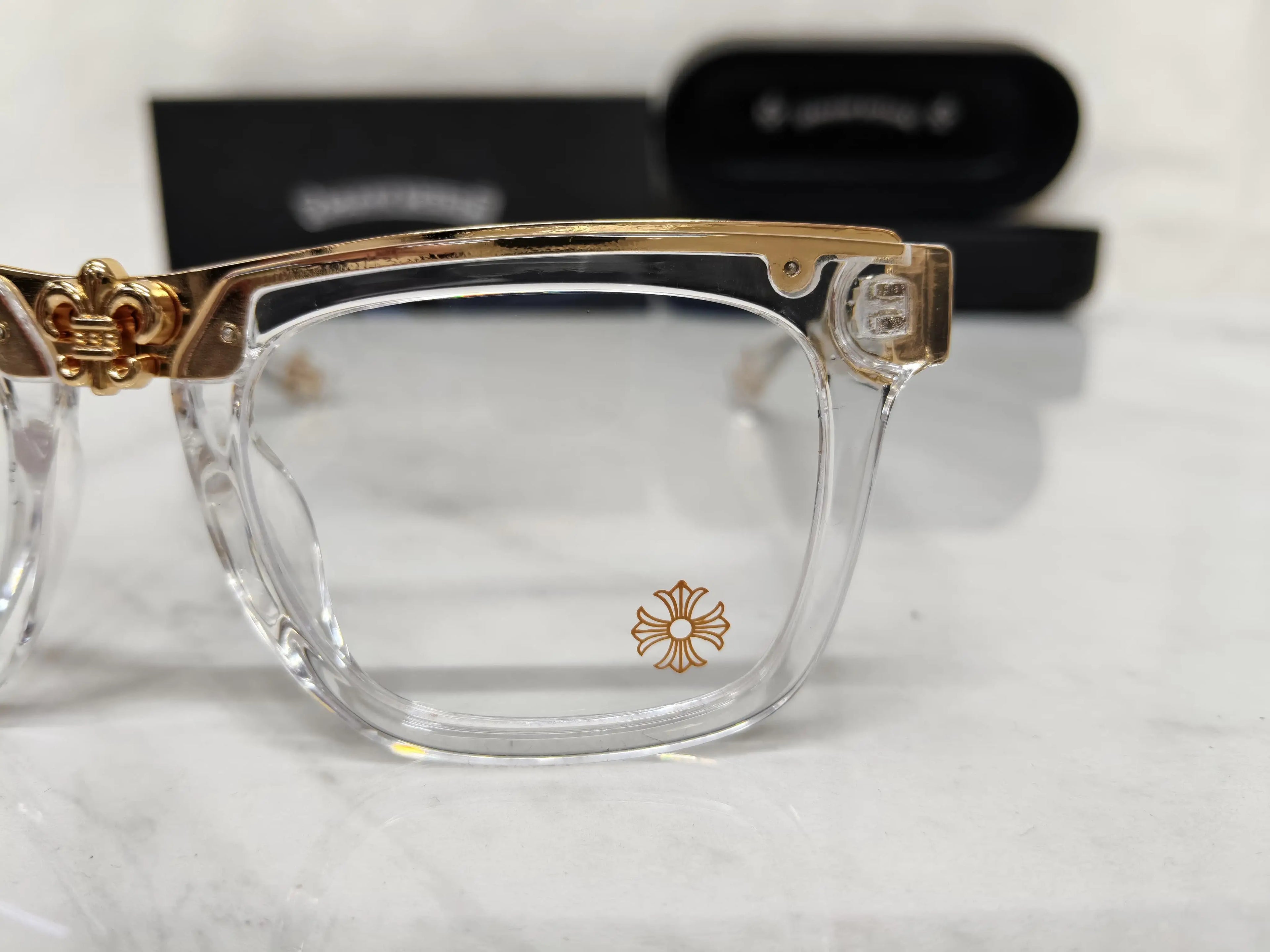 CHORME HEART 11068  WHITE GOLD METAL FRAME AAA+ QUALITY 