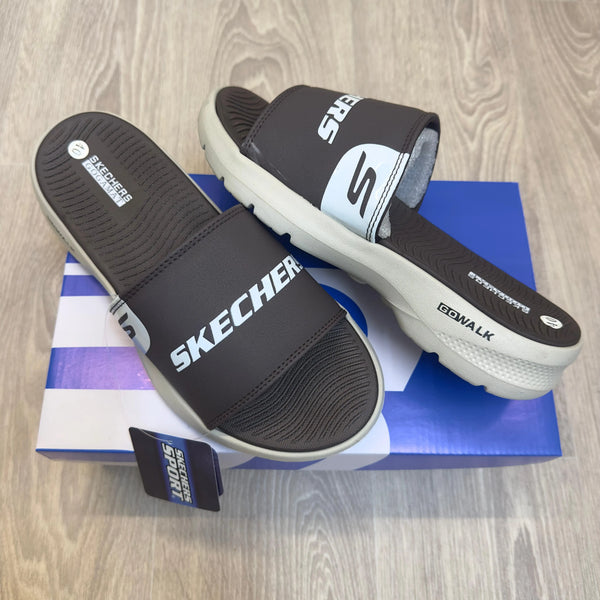skechers Gowalk Gogamat Premium Slide Brown