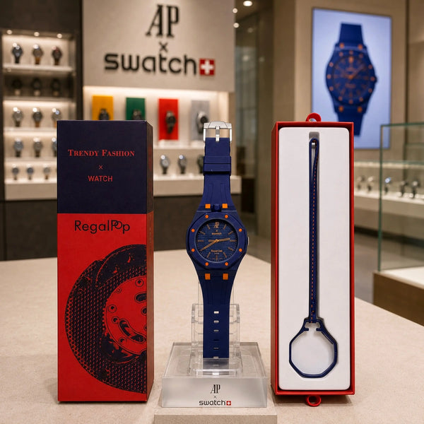 AP X SWATCH ROYAL POP WITH BOX AND SILICON STRAP