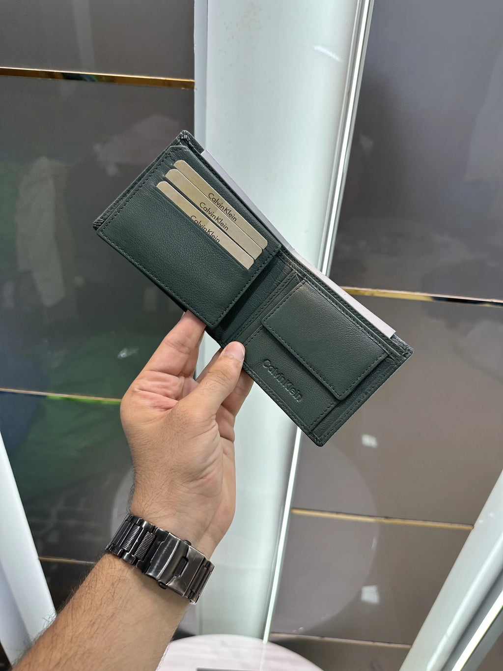 Calvin Klei n Premium Wallet Green With Box ck122