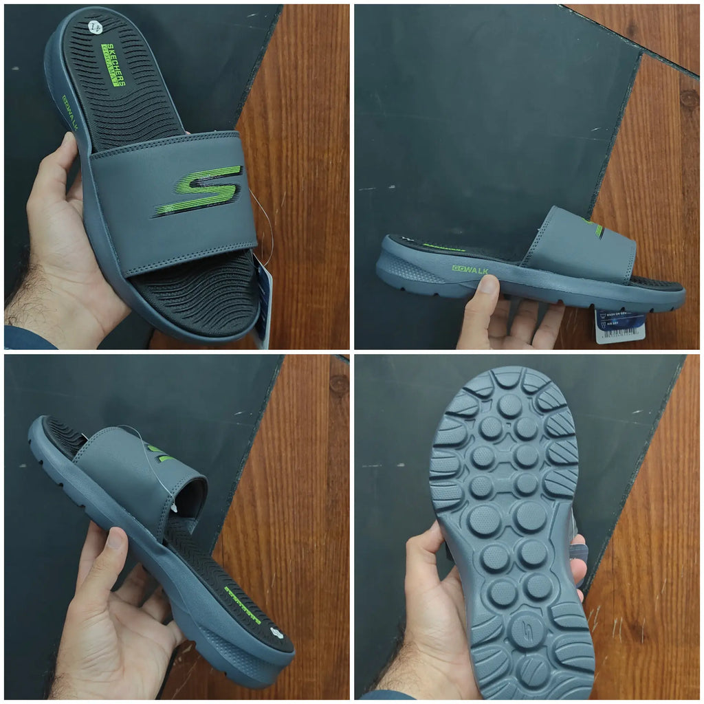 Skechers GoWalk Gogamat Logo Premium Slide Grey