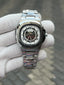 Patek Phillipe Skeleton Roman Silver White 
