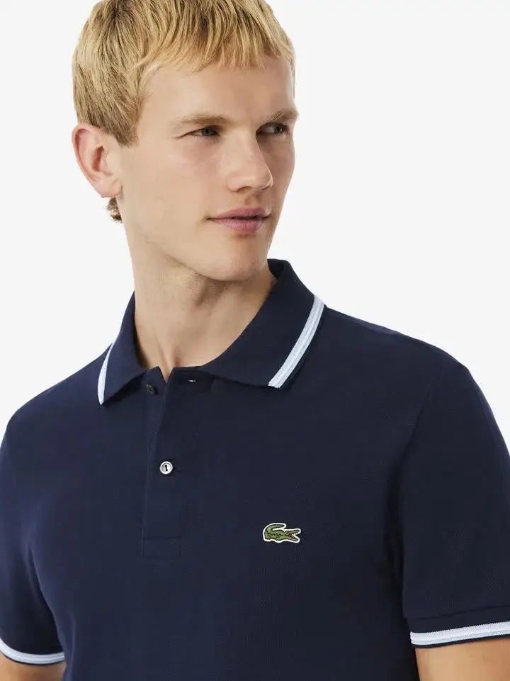 Lacost e Navy Blue Logo Work Premium Polo T-Shirt