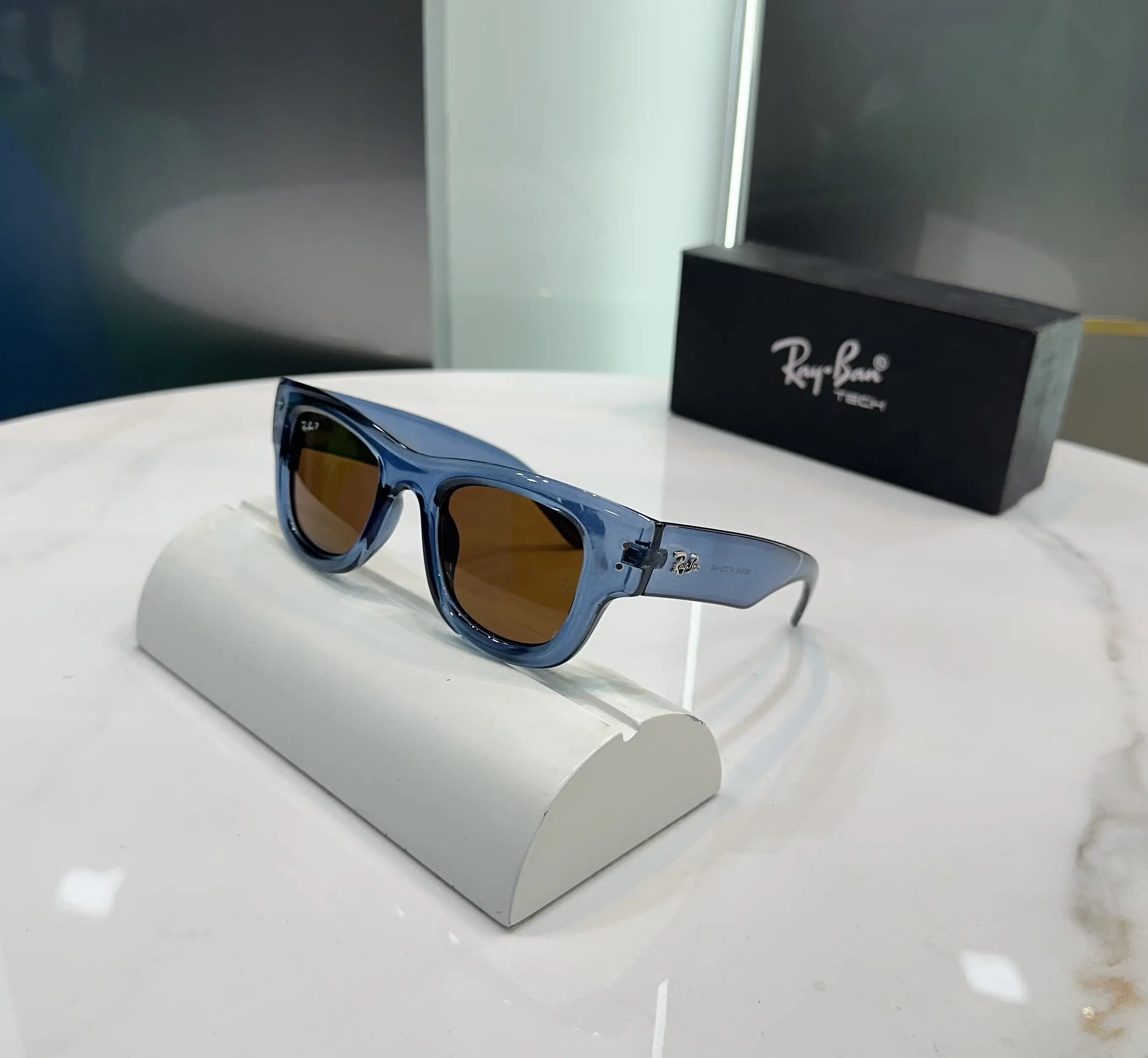 RayBan Puffer Blue Brown Premium Shades 940 Main image