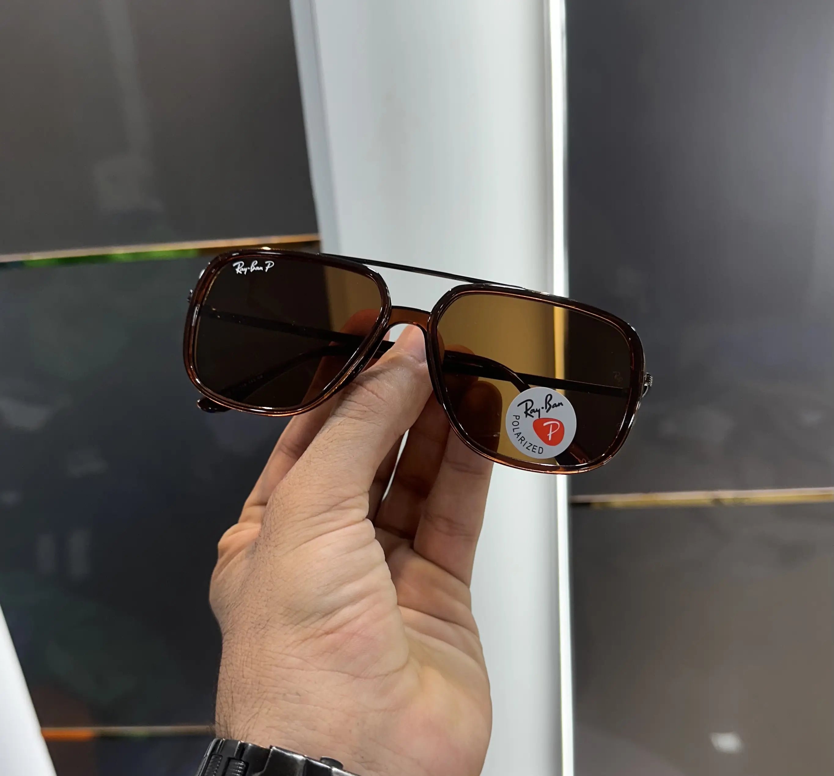 RayBan All Brown Metal Premium Shades 6523