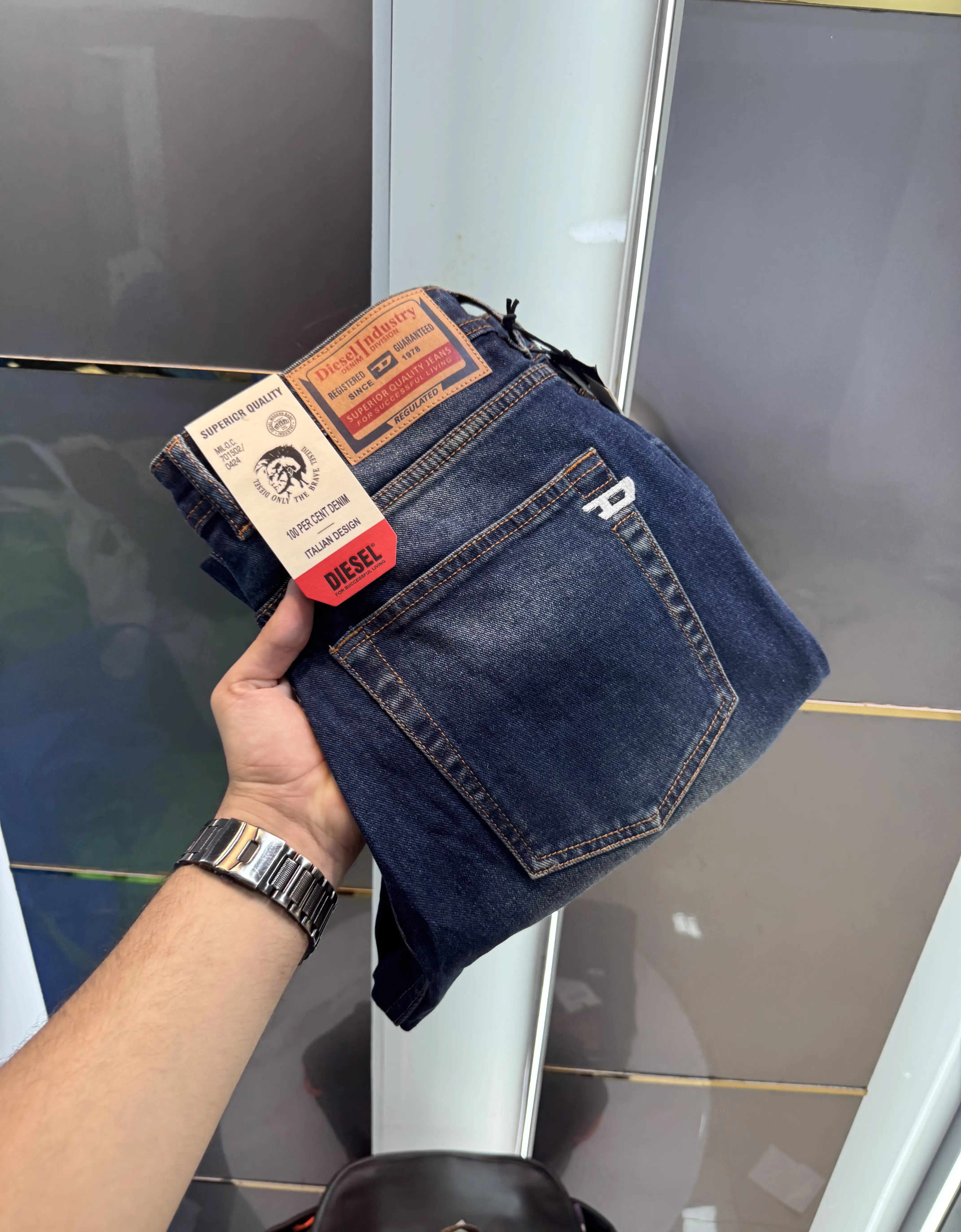 Diesel Carbon Greenish Imported Premium Denim Main image