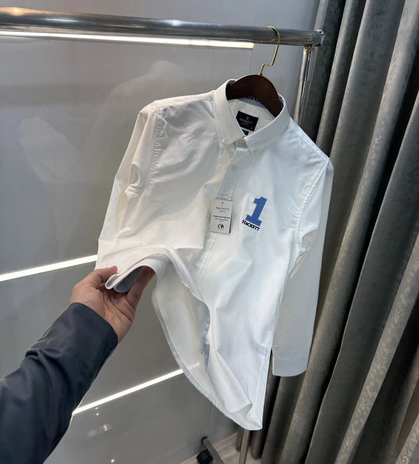 Hacket London White Logo Work Premium Shirt