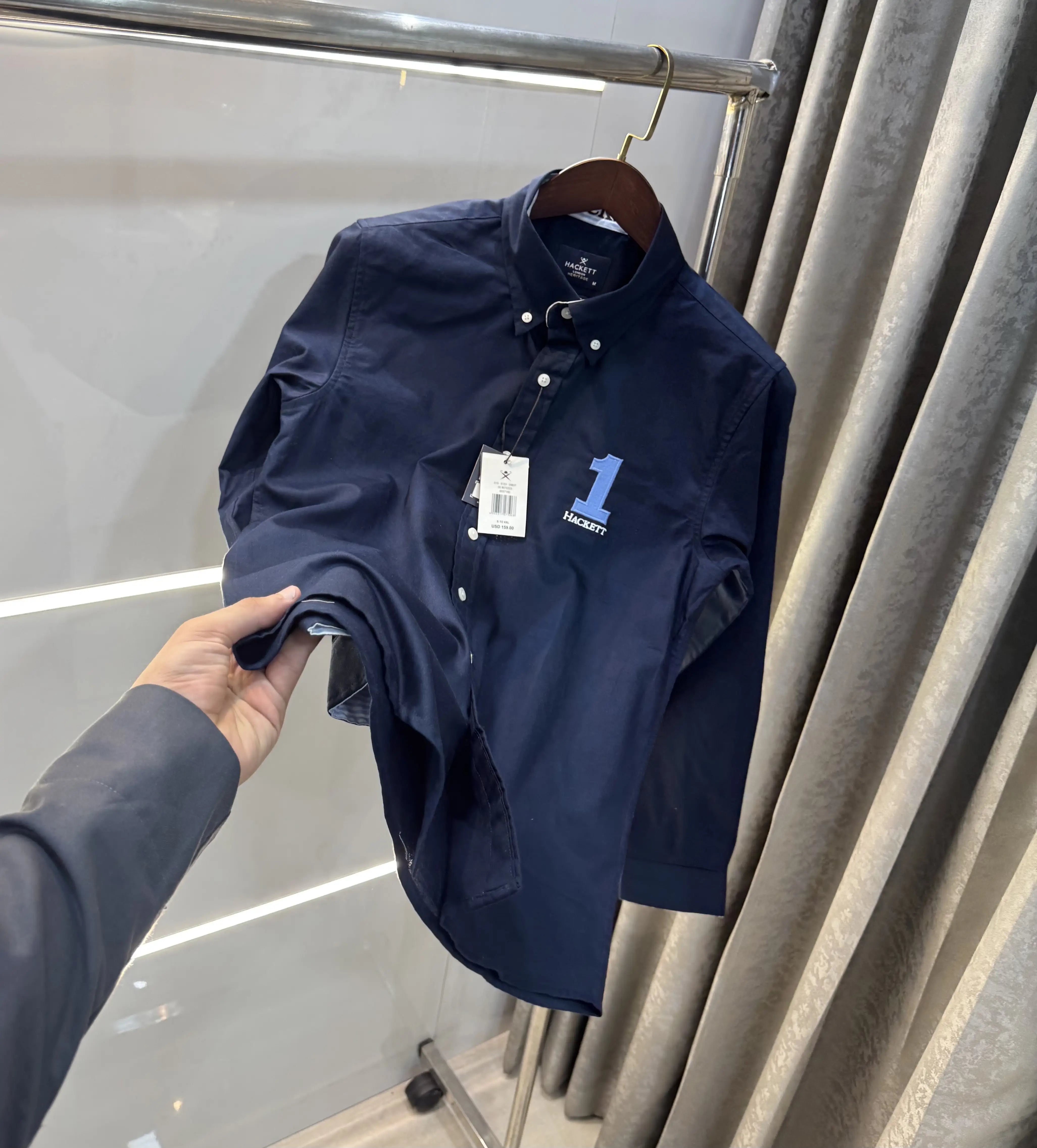 Hacket London Navy Blue Logo Work Premium Shirt Main image