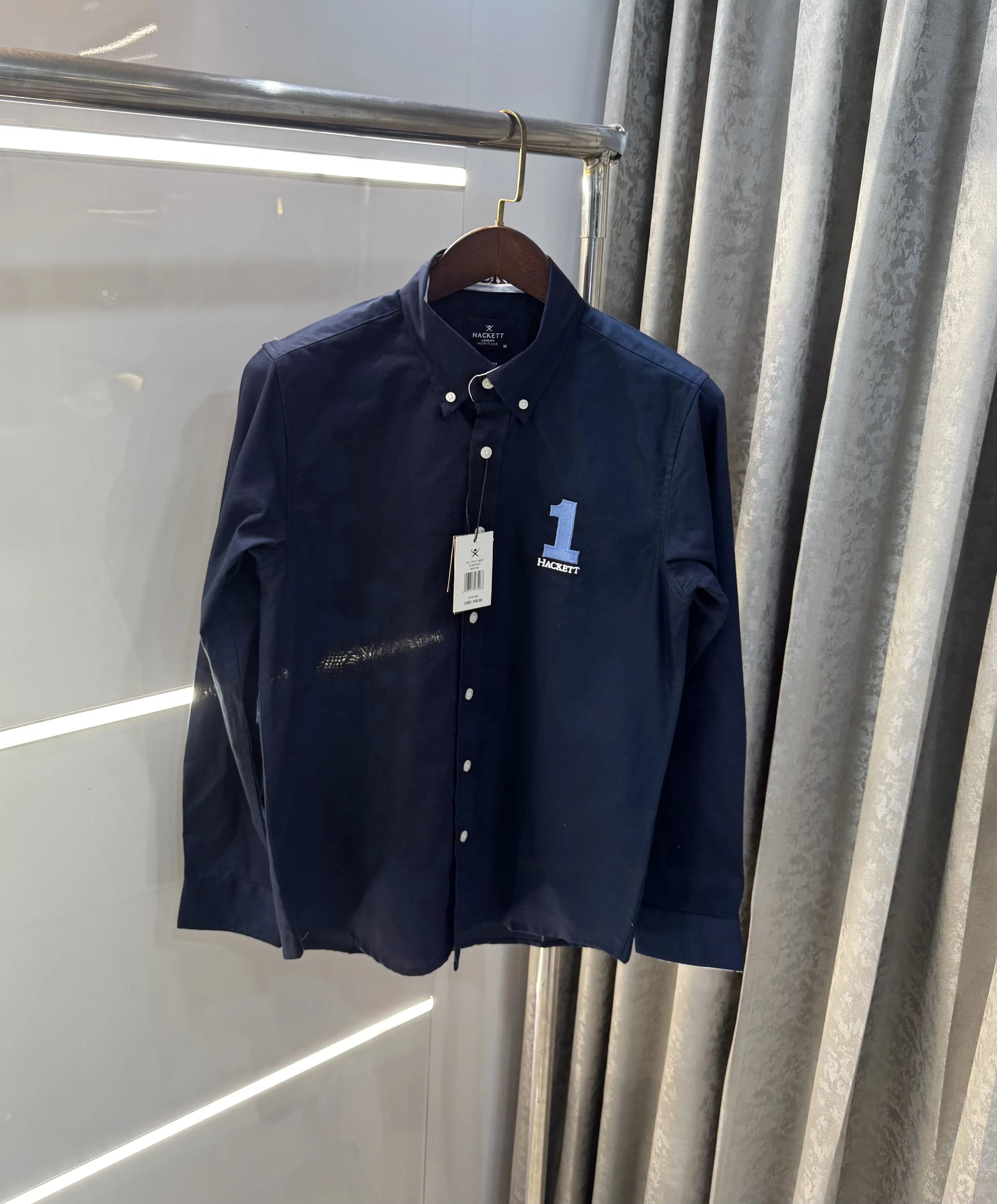 Hacket London Navy Blue Logo Work Premium Shirt Secondary image