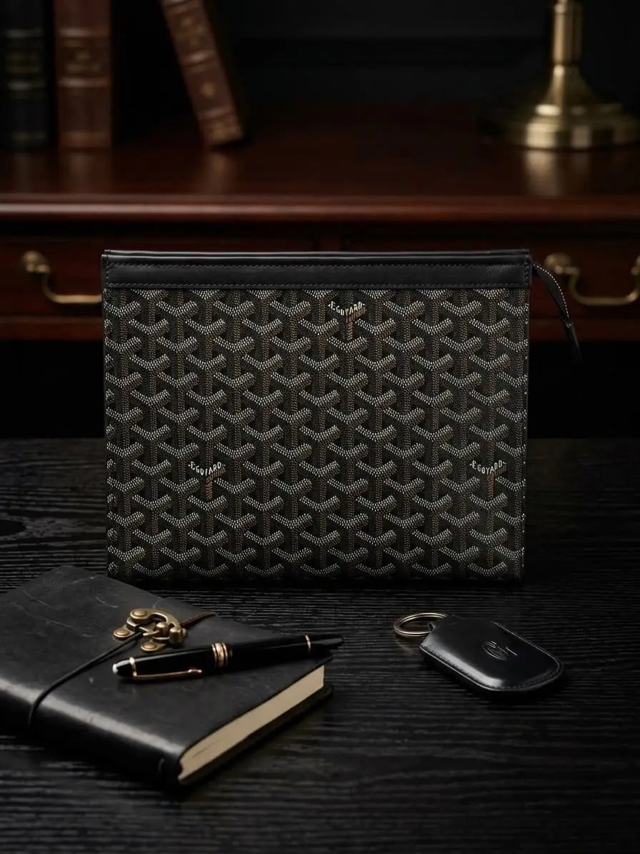 Goyar d Luxury Unisex Pochette Black With Box g578