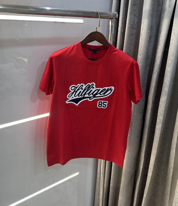 Tommy Hilfige r Red Embroidery Logo Premium T-Shirt