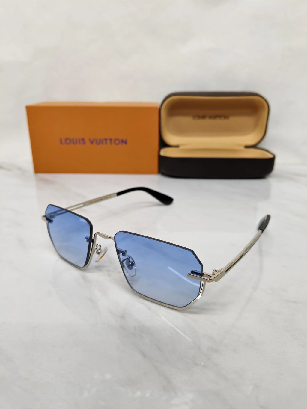 LOUIS VUITTON 2775 SKY BLUE SILVER METALLIC 