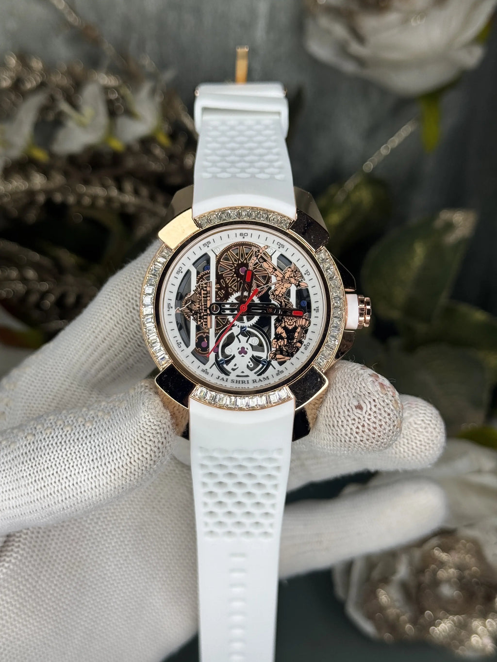 Jacob&Co. Ram Copper White Diamond Premium Quartz Watch