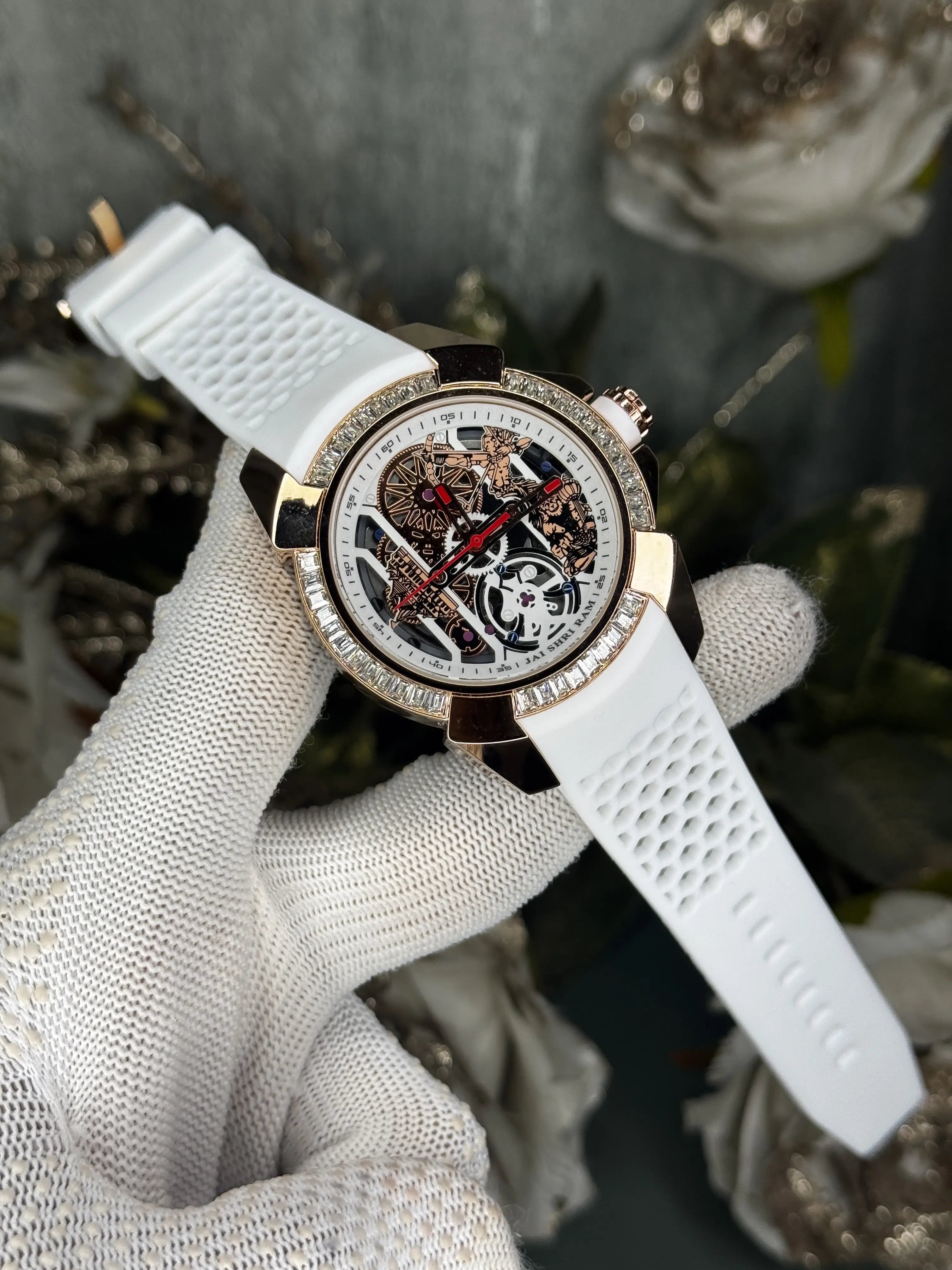 Jacob&Co. Ram Copper White Diamond Premium Quartz Watch