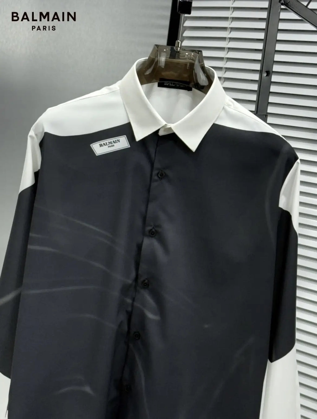 Balmai_n Very Premium Black White Designer Partywear Shirt (DN 608)