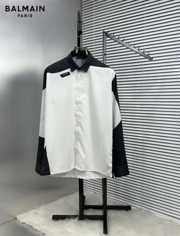 Balmai_n Very Premium Black White Designer Partywear Shirt (DN 608)
