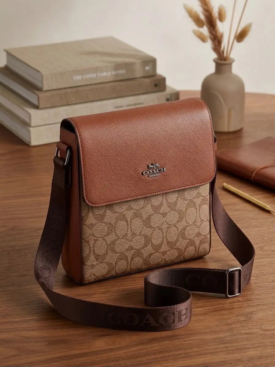 Coac h Monogram Luxury Sling Bag Brown c55