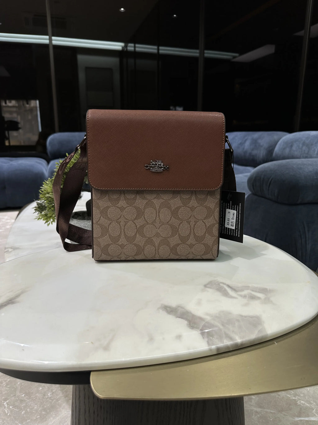 Coac h Monogram Luxury Sling Bag Brown c55