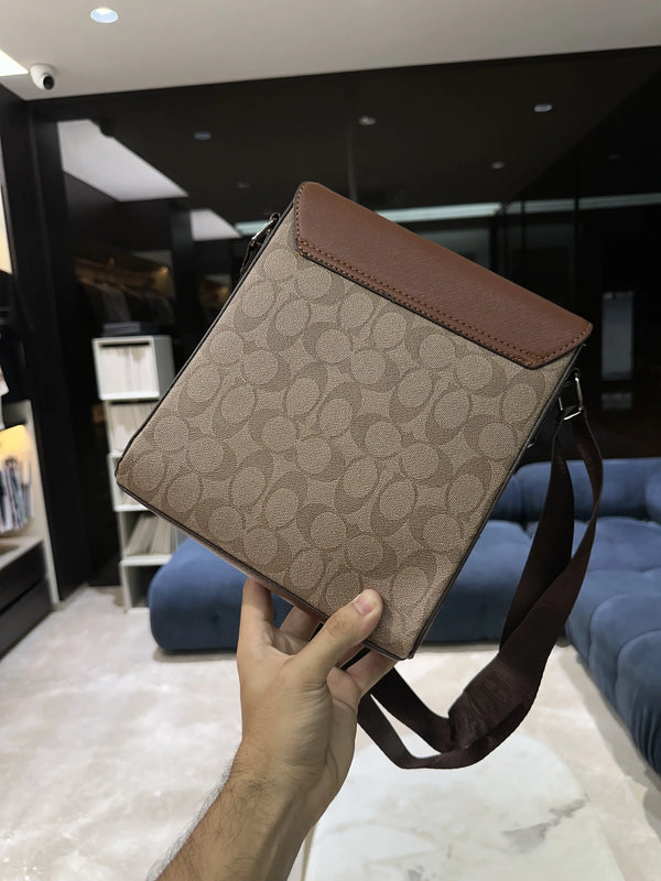 Coac h Monogram Luxury Sling Bag Brown c55