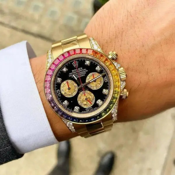 Rolex Oyster Perpetual Rainbow Gold