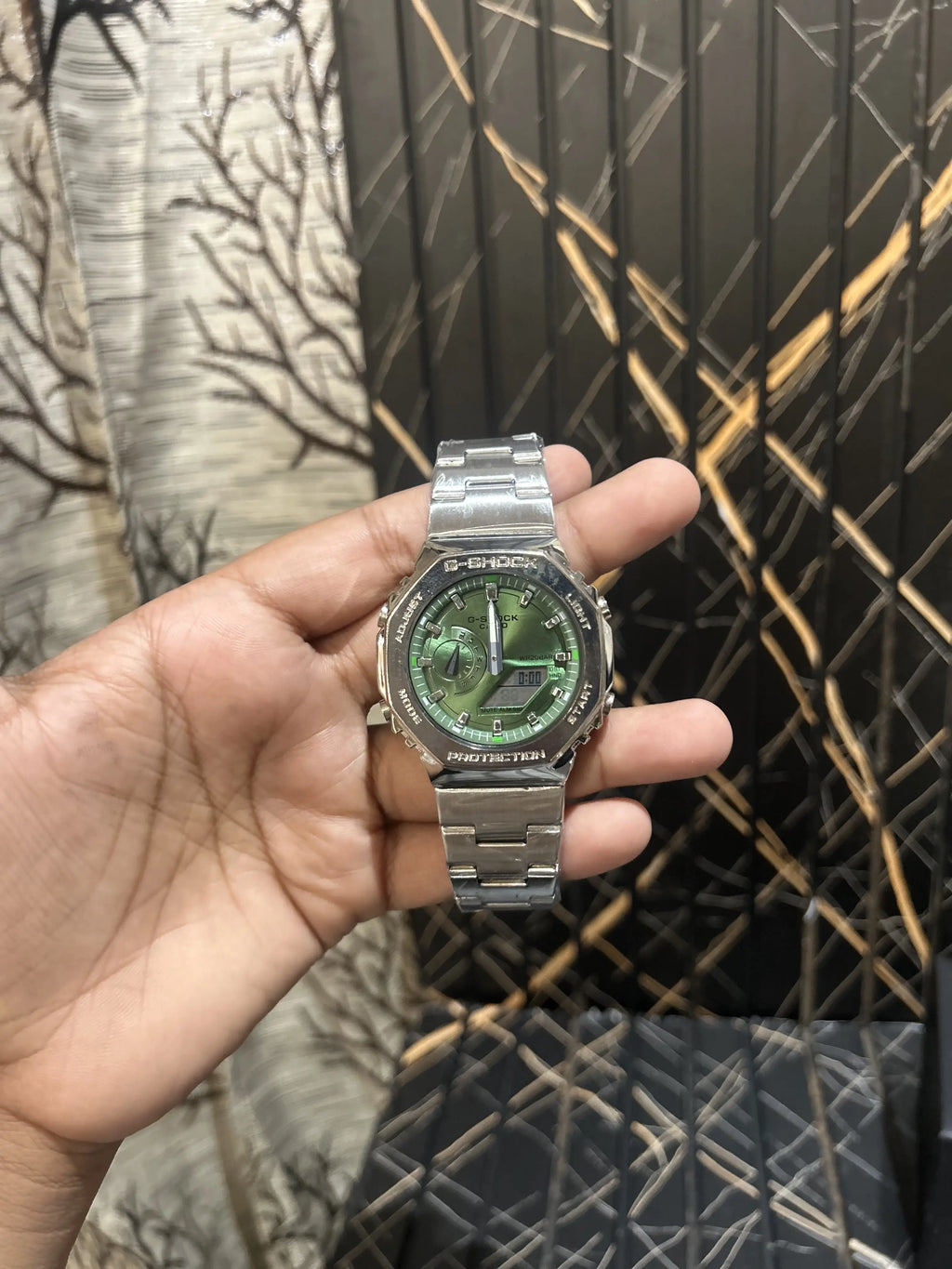 G Shock Men Quartz Green Dial Analo