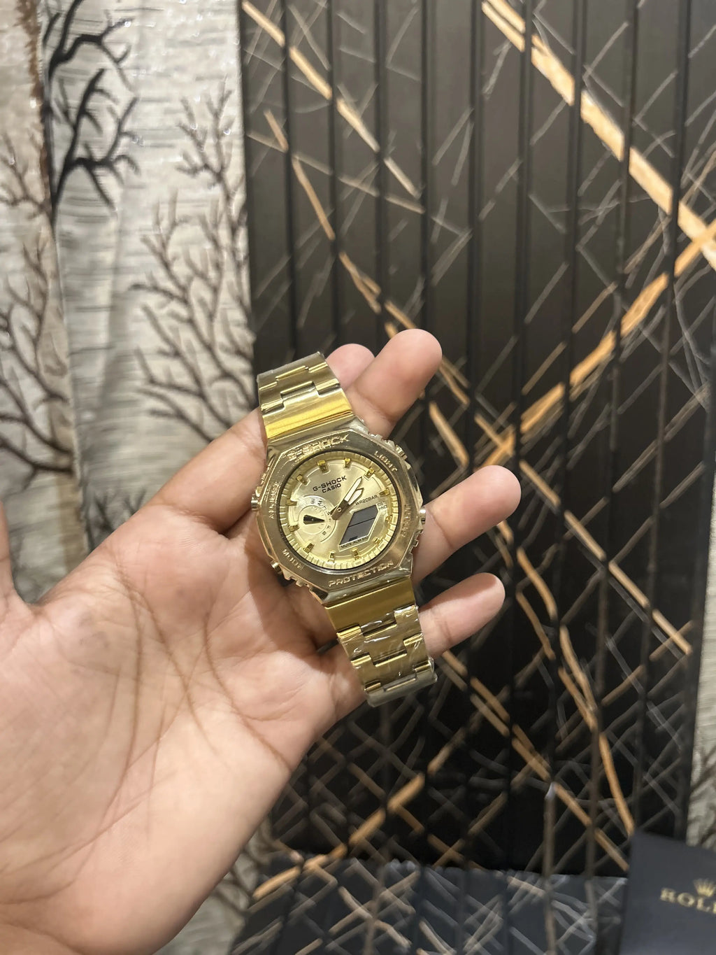 Casio G Shock GM 2100YMG 9A watch w