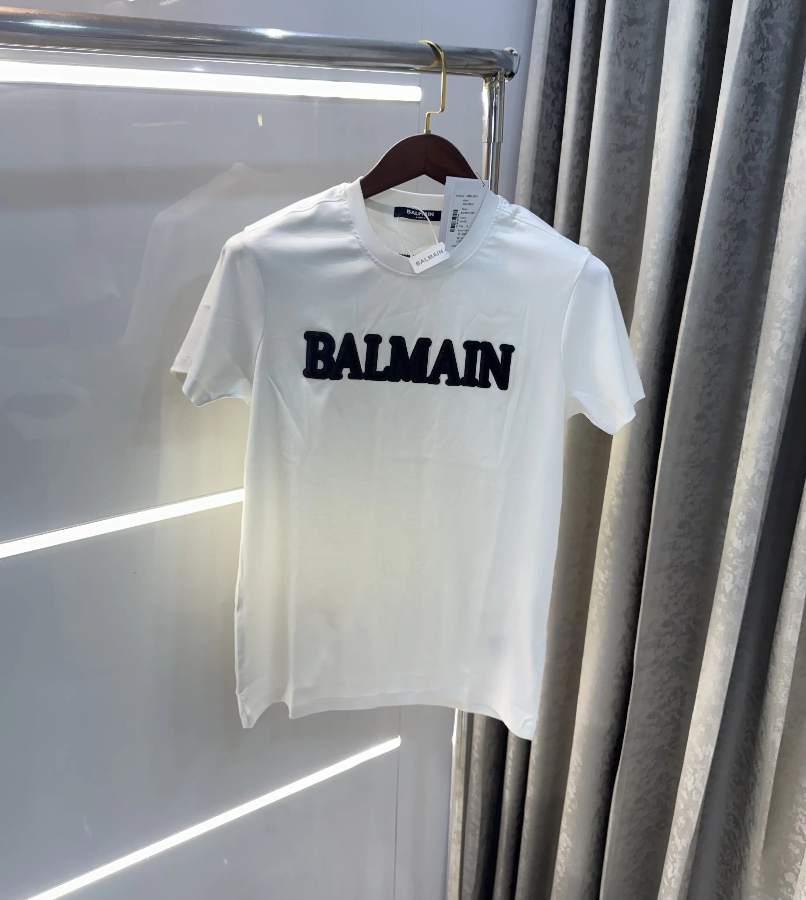 Balmai n Paris White Logo Work Imported T-Shirt Secondary image