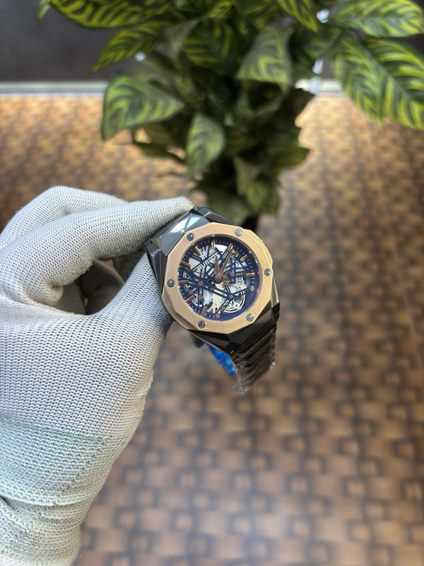 Hublot Big Bang Aero Bang full black Skeleton Dial Watch Quartz