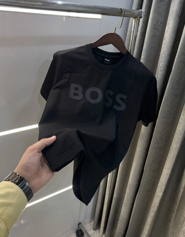Hugo Bos s Black Embroidery Logo Premium T-Shirt