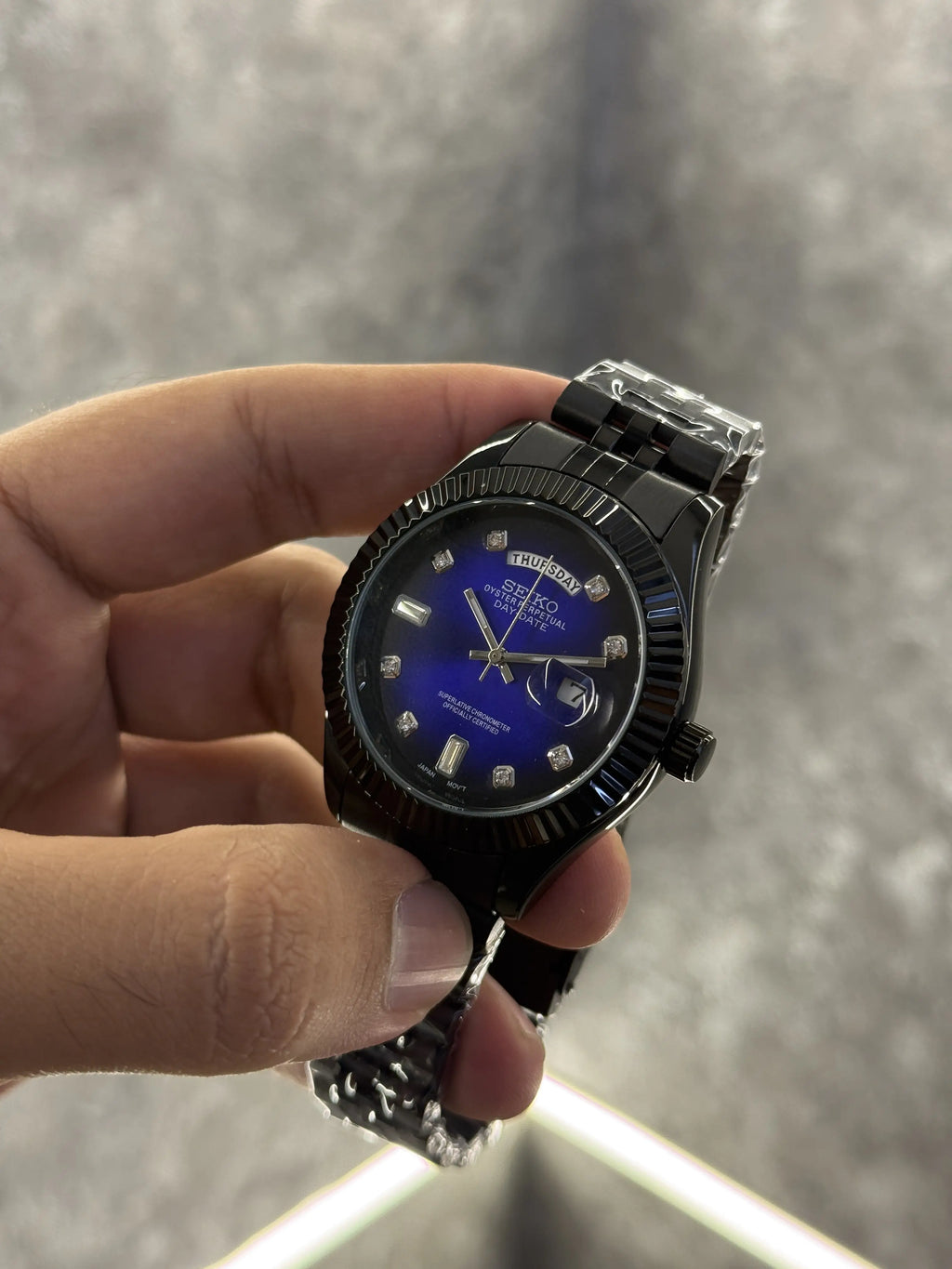 Seiko Mod Day Date Black 086