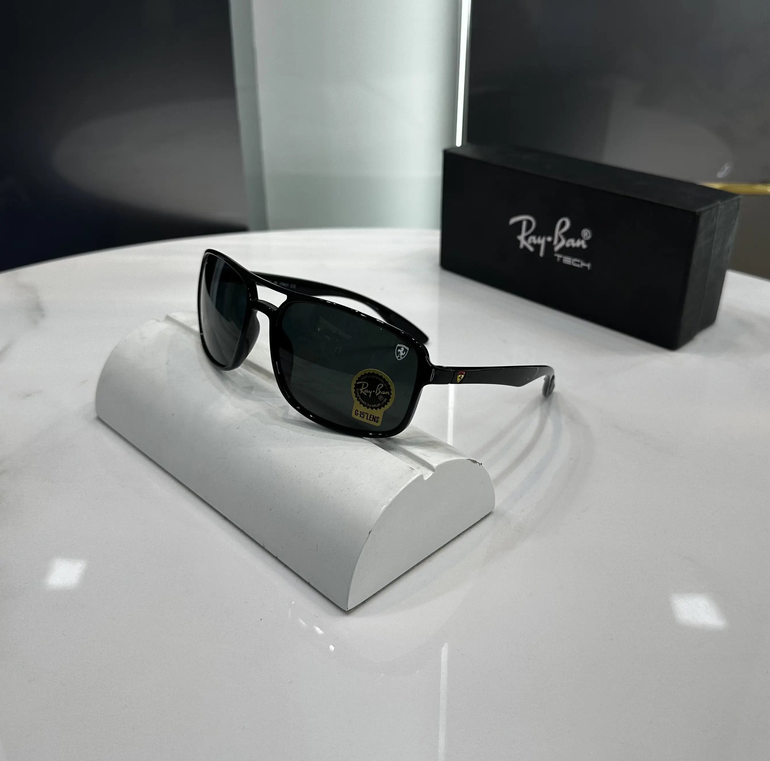 RayBan All Black Glossy Premium Shades 4375 Main image