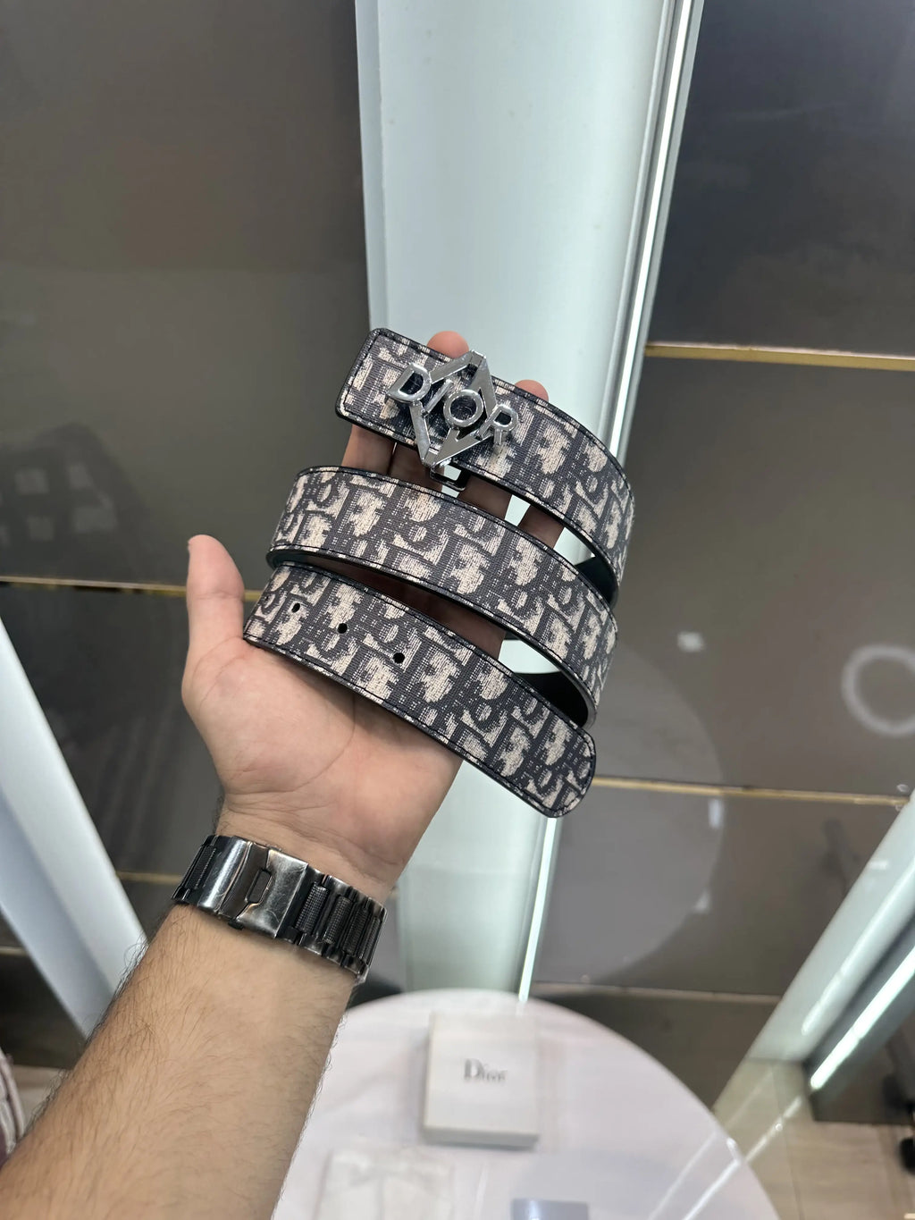 Dio r Printed Premium Imported Belt With Box d114