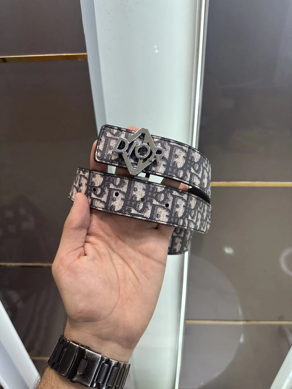 Dio r Printed Premium Imported Belt With Box d114
