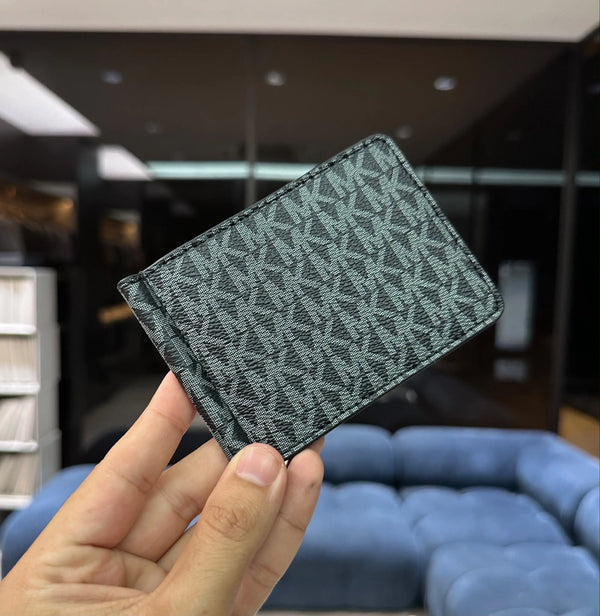 Michael Kor s Monogram Premium Money Clipper Black With Box mk120
