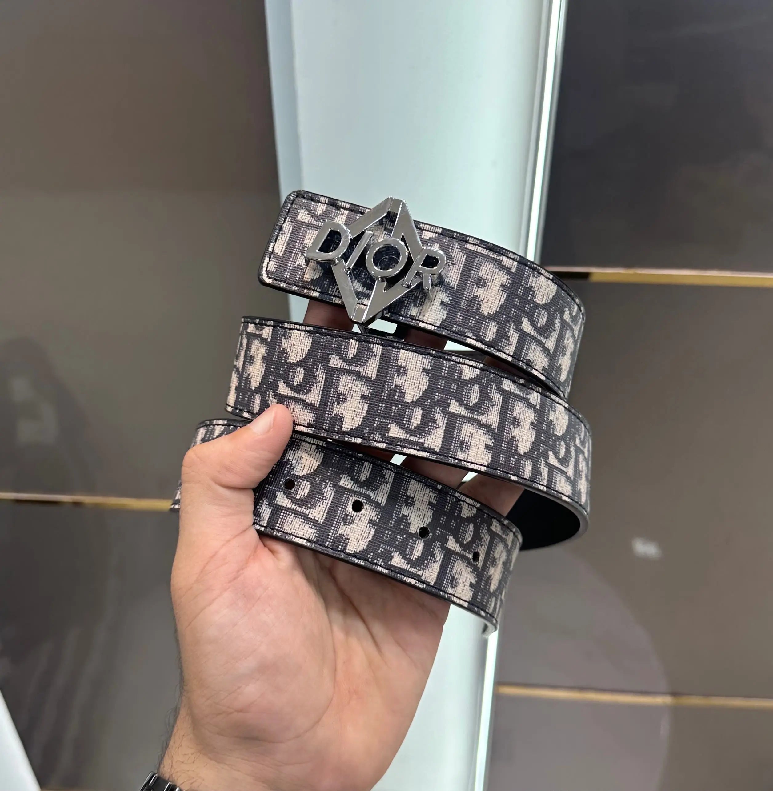 Dio r Printed Premium Imported Belt With Box d114