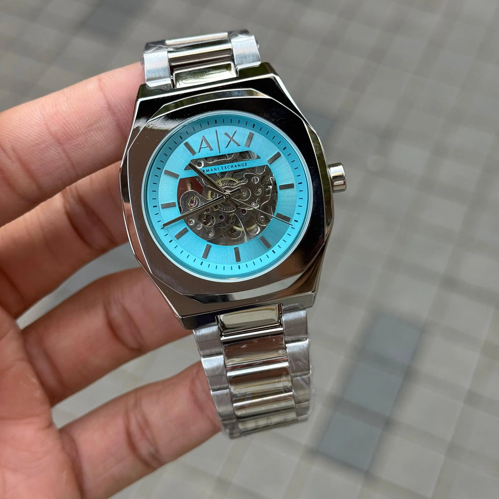 Arman i Exchange Skeleton Square Open Machine Silver Tiffany 