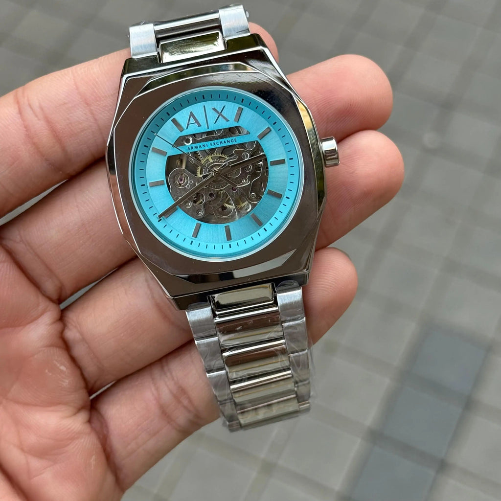 Arman i Exchange Skeleton Square Open Machine Silver Tiffany 